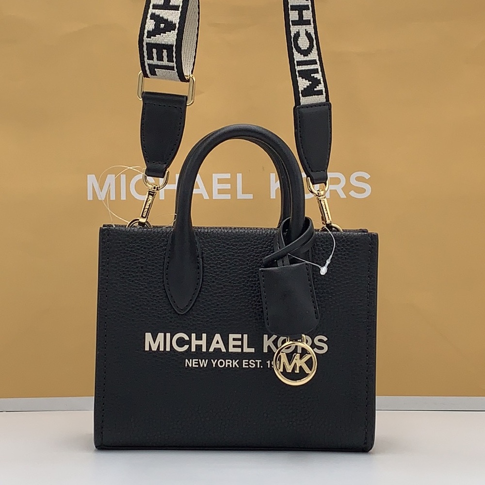 MICHAEL KORS Mirella Extra-Small Shopper XBody Crossbody Bag NWT Black color - Picture 5 of 14